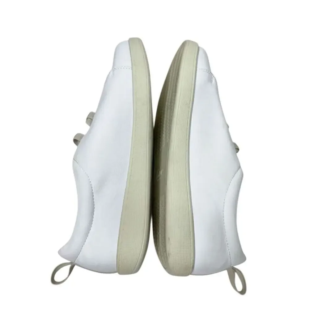 Trotters Sneaker Womens Size 7W Wide White‎ Leather Lace Up Shoes